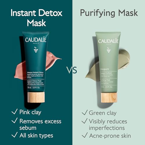 Caudalie Vinoclean Instant Detox Mask (75ml) - Purify & Revitalize Your Skin