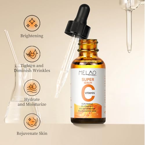 FUIN Turmeric Vitamin C Serum for Face - Brightening & Anti-Aging with Hyaluronic Acid - 30ml