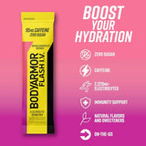 BODYARMOR Caffeinated Flash I.V. Electrolyte Packets - Dragonfruit Berry | Zero Sugar Energy Drink Mix | Pre-Workout Hydration (6 Count)