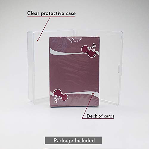 Cherry Casino Flamingo Quartz Pink Playing Cards with Clear Protective Case