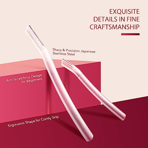 SINAHET Dermaplane Razor for Women - Professional Facial Hair Removal Tool (6 Count)