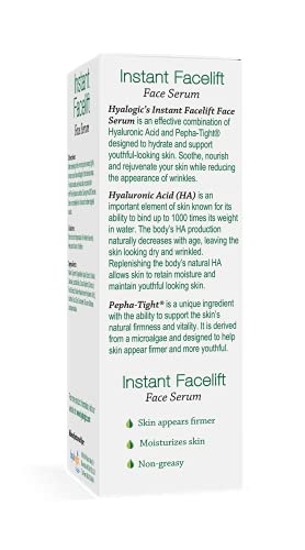 Hyalogic Instant Facelift Serum with Hyaluronic Acid & Pepha®-Tight - 1 Fl Oz