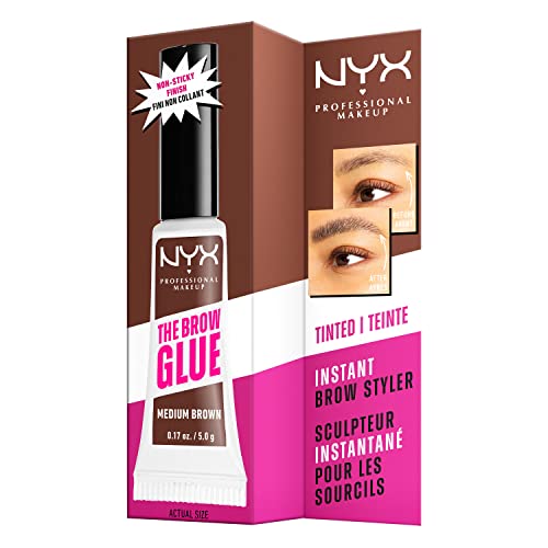 NYX Professional Makeup The Brow Glue Extreme Hold Eyebrow Setting Gel - Clear (01)