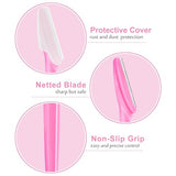 YelaJoy 12 Pcs Eyebrow Razors - Multipurpose Facial Hair Removal Tool with Safety Cover (Pink)