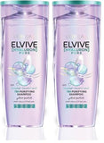 L'Oréal Paris Elvive Hyaluron Pure Shampoo for Oily Scalp & Dehydrated Lengths Pack of 2 (600ml EACH)