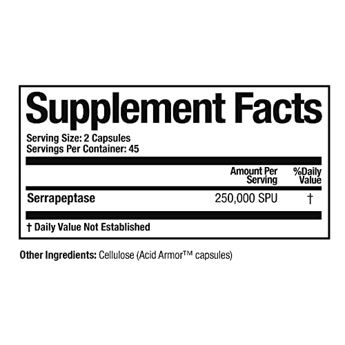 Arthur Andrew Medical Serretia Serrapeptase 500mg Capsules - 90 Count