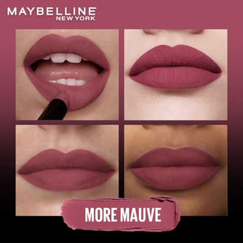 Maybelline New York Lipstick - Color Sensational Ultimattes 599 More Mauve - Matte Finish With Jojoba Oil