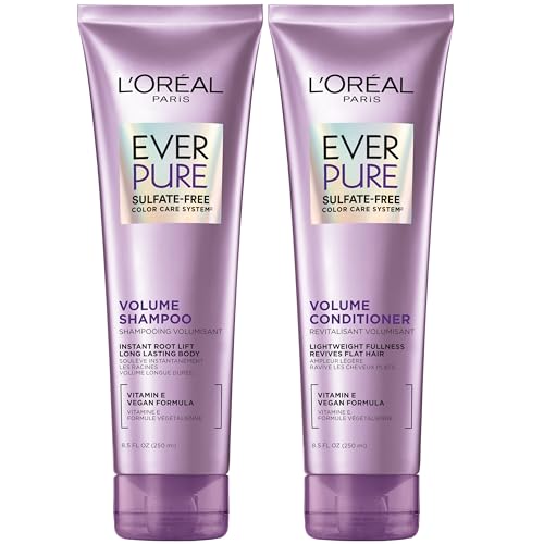 L'Oreal Paris EverPure Volume Sulfate Free Shampoo & Conditioner Set for Color-Treated Hair - 8.5 Fl Oz (Set of 2)