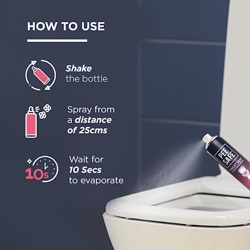 Pee Safe Floral Toilet Seat Sanitizer Spray 75ml - 99.9% Germ Protection, UTI Prevention, Travel Ready