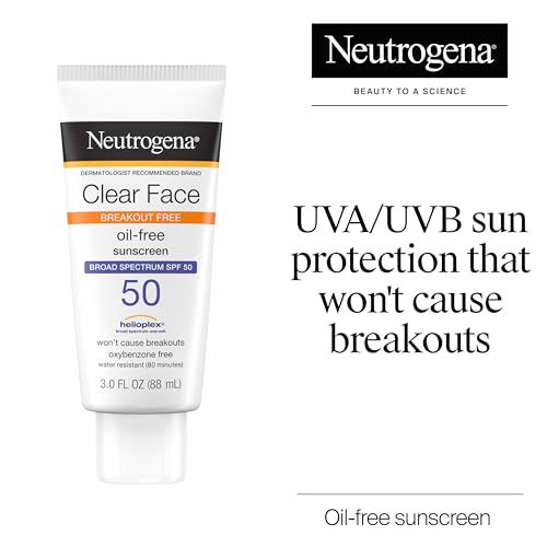 Neutrogena Clear Face Liquid Lotion Sunscreen SPF 50 - For Acne-Prone Skin