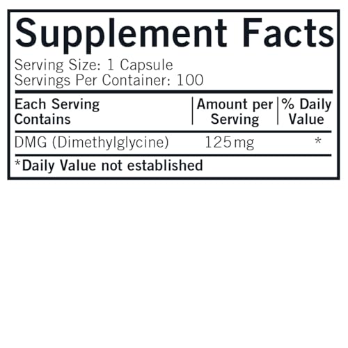 Kirkman Labs DMG Dimethylglycine 125mg - Immune & Energy Support, 100 Capsules