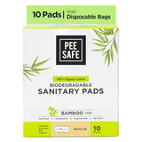 Pee Safe Biodegradable Regular Sanitary Pads - Eco-Friendly 10 Pack