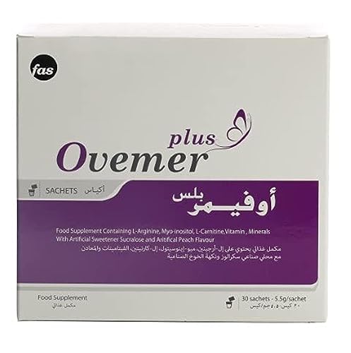 FAS Ovemer Plus L-Arginine, Myo-Inositol, L-Carnitine Vitamin Sachets for Energy & Metabolism – 30 Sachets