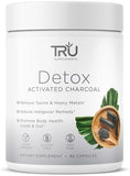 TRU Supplements Detox, Activated Charcoal, Vegan Friendly, Whole Body Natural Detox, Eliminates Bloating, Improve Skin Health, 60 Servings