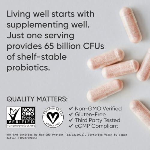 Sports Research Probiotics with Prebiotics & Cranberry - Women's Probiotic Blend 65 Billion CFU | Gluten Free, Non-GMO, Vegan Certified | 30 Delayed-Release Veggie Caps