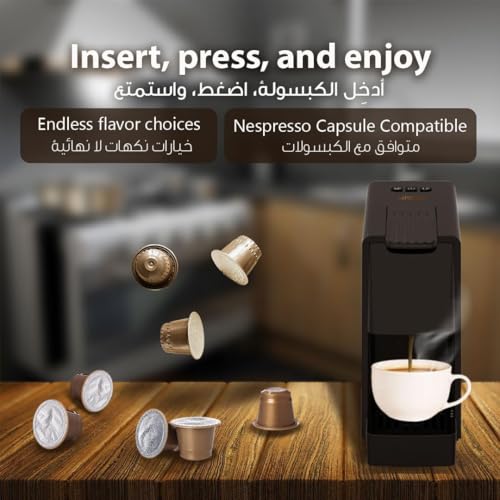 LePresso Nespresso Compatible Coffee Maker - 19-Bar Pump, Auto Eject, 600ml Tank