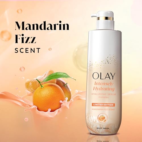Olay Body Wash for Women - Intensely Hydrating with Pro-Hyaluronic Acid & Vitamin B3 - Mandarin Summer Fizz Scent - 20 fl oz