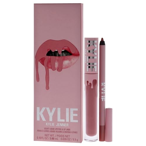 Kylie Cosmetics Velvet Lip Kit 705 Charm Women's 2 Pc 0.10oz Velvet Liquid Lipstick 0.039oz Lip Liner