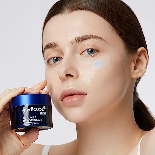 Medicube Zero Pore One-Day Cream 1.7 fl.oz - Pore Refining & Oil Control with Panthenol, Salicylic Acid & Niacinamide - Korean Skincare