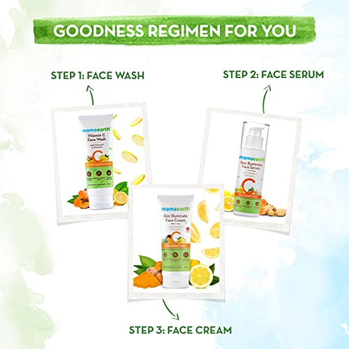 Mamaearth Skin Illuminate Face Cream (80g) - Vitamin C & Turmeric for Radiant, Brightened Skin