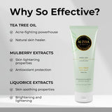 ALZIBA Herbal Care Soothing Skin Face Wash, Tea Tree & Mulberry Extract, 6.08 FL. OZ (180ml) for All Skin Types