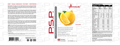 Metabolic Nutrition P.S.P. Physique Stimulating PreWorkout 672g Zero Sugar Caffeine Free – Lemonade