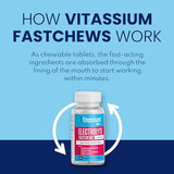 Vitassium FastChews, Chewable Electrolyte Tablets - Fast-Acting Sodium Tablets - Fruit Punch Flavour - 60 Count