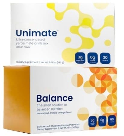 Unimate Lemon Flavor 30 Packets + Balance Natural Orange 60 Tablets Feel Great