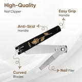 Vega Large Nail Clipper - Durable Black Tool for Precise Manicure & Pedicure