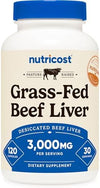 Nutricost Grass-Fed Beef Liver Capsules: 120 Capsules (750mg)
