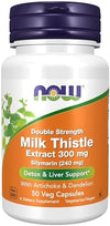 NOW Foods, Milk Thistle, Double Strength, 300 mg, 50 Veg Capsules