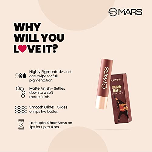 MARS Creamy Matte Long Lasting Lipstick - Berrylicious Ballet (3.2g)