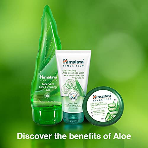 Himalaya Moisturizing Aloe Vera Face Wash - Cream-Based Gentle Cleanser for 2x150ml
