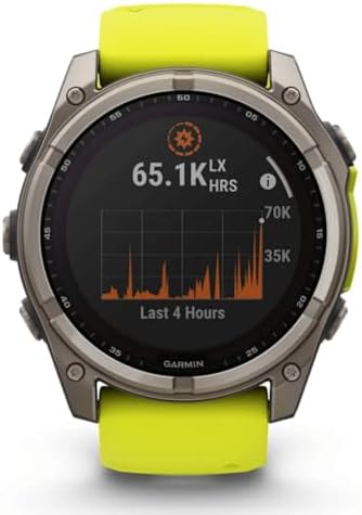 Garmin Fenix 8 Solar Sapphire Titanium Smartwatch - Amp Yellow/Graphite