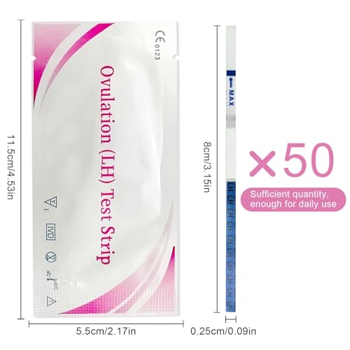 50 Pieces High Sensitivity Ovulation & Fertility Test Strips Kit
