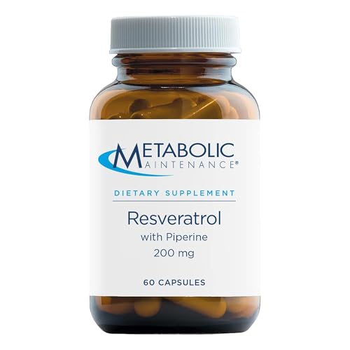 Metabolic Maintenance Resveratrol with Piperine 60 Capsules - Anti-Aging & Antioxidant Support