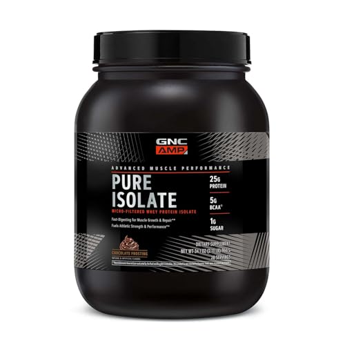 GNC AMP Pure Isolate Protein - Chocolate Frosting 28oz (28 Servings)