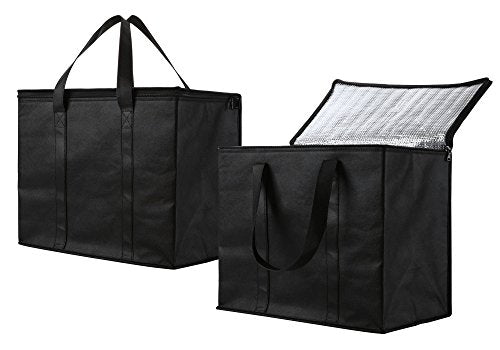NZ Home XL Insulated Shopping Bags for Groceries or Food Delivery - 2 Pack