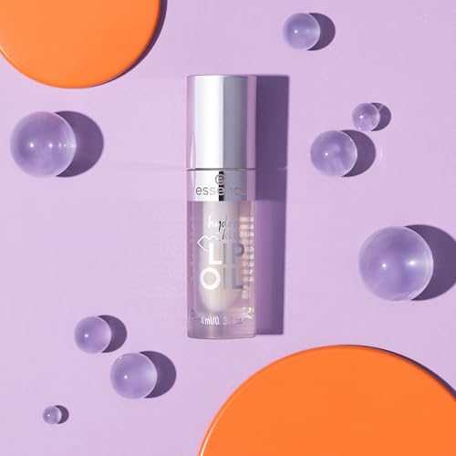 Essence Hydra Kiss Lip Oil - Classy Glassy | Hyaluronic Acid & Vitamin E Infused | Vegan Lip Gloss for Intense Hydration & Glossy Finish | 4 ml