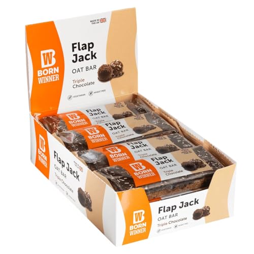 Born Winner Triple Chocolate Vegan Flap Jack Box, 12 x 100g
