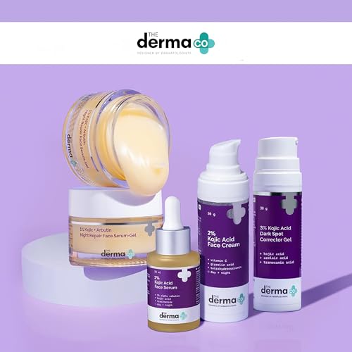 The Derma Co Kojic Acid Face Cream with Vitamin C & Glycolic Acid - Dark Spot Remover for Hyperpigmentation & Uneven Skin Tone - 30g