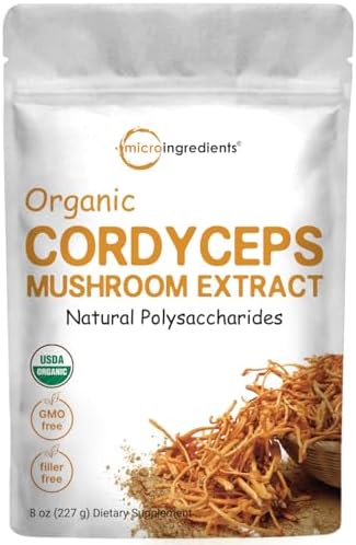 Organic Cordyceps Mushroom Extract Powder - Boost Energy & Immunity