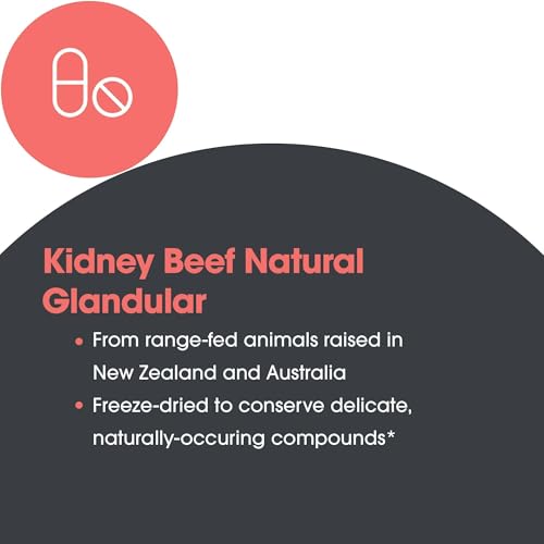 Allergy Research Group Kidney Beef Natural Glandular - 100 Vegicaps - Kidney Support Supplement