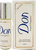 Rifas Don French Fragrance Roll-On Perfume Oil - Alcohol-Free, 6ml, Pack of 12, White