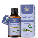 USDA Organic Rosemary Essential Oil (30ml) - 100% Pure for Hair Growth, Scalp & Aromatherapy
