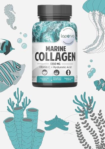 Laperva Marine Collagen 1350mg with Vitamin C & Hyaluronic Acid - 90 Capsules