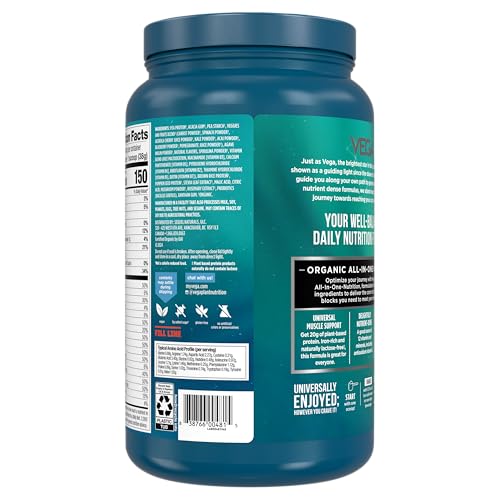 Vega One All-in-One Nutritional Shake - Berry Flavor, Plant-Based Protein, 1.51 lbs