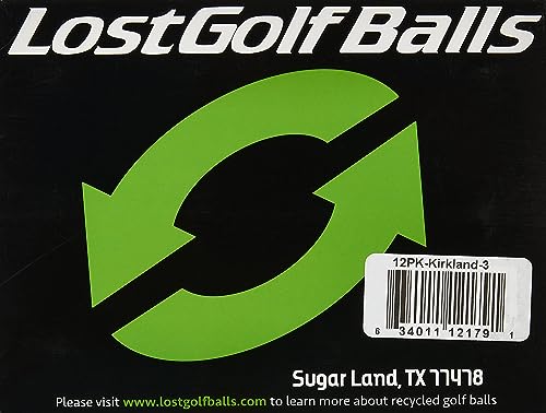 Kirkland Signature Pre-Owned Golf Balls - Quality Used Balls, 12 Pack for Value-Driven Golfers