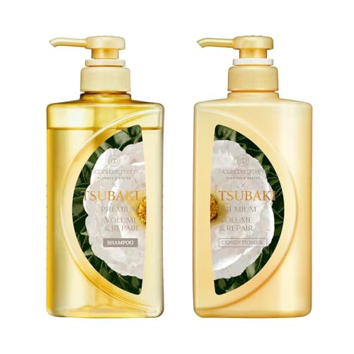 SOFIA BY ODE Limited Edition TSUBAKI Premium Repair Shampoo & Conditioner Set with Hair Serum - Paraben Free, Camellia Scent