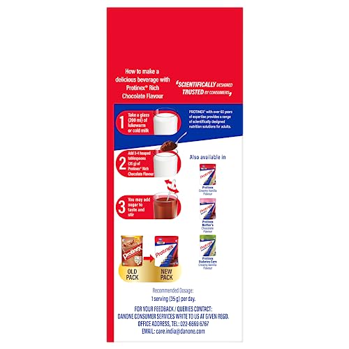 Protinex Rich Chocolate Protein Mix for Adults - 1kg with 25 Vital Nutrients